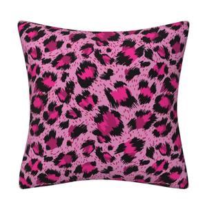 Housse de coussin carrée imprimée léopard, motif américain, décoration intérieure, taie d'oreiller réversible imprimée, technique tissée pour salon - Product Image 2