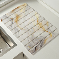 Tapis pliant en marbre transfrontalier terre de diatomées bol plaque séchage cuisine comptoir résistant à la chaleur tampons et tapis