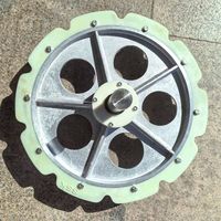 Roue d'engrenage d'angle suspendue pour convoyeur SS Factory Supply 385 485 pour ligne d'abattage de volailles, en aluminium moulé, arbre en nylon, 220V/380V
