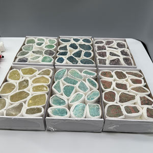 Piedra Natural curativa de cristal crudo, amatista de cuarzo rosa, conjunto de caja de cristal de piedras preciosas - Product Image 3