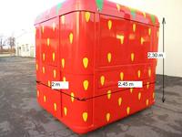 Présentoir de fraises en plein air, support pour aliments, chocolat, shawarma, à vendre, 1 pièce