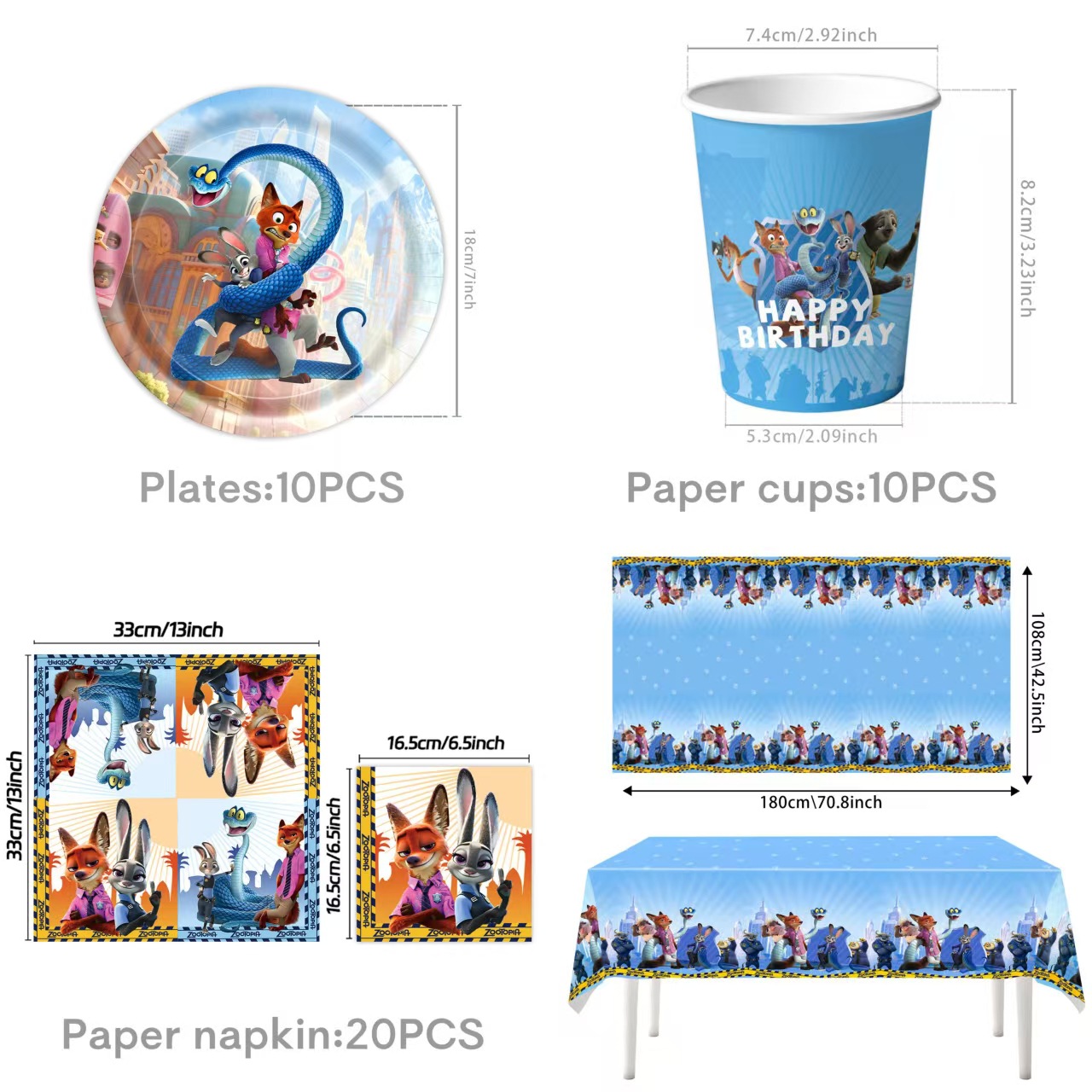 Service de table 4 pièces 41pcs-7 pouces