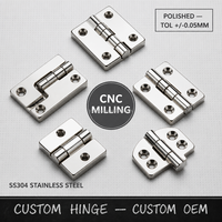 Bisagras de Acero Inoxidable 304 Personalizadas CNC, Pulidas, Mecanizado OEM, Herrajes para Puertas