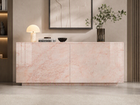 Marbre rose naturel en gros et transformation de pierres de luxe pour tables à manger, îlots de cuisine et dalles de présentation