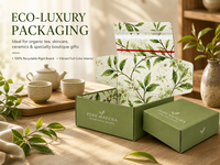 Boîte d'expédition personnalisée pour barres de thé vert matcha, impression couleur intégrale intérieure et extérieure, boîte d'expédition de luxe en carton ondulé à ouverture facile avec fermeture éclair