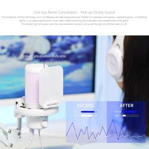 Micrófono <span class=keywords><strong>de</strong></span> Condensador USB FEELWORLD VM1 con Brazo Articulado, Iluminación RGB y <span class=keywords><strong>Cancelación</strong></span> <span class=keywords><strong>de</strong></span> Ruido para Streaming y Videojuegos - Product Image 5