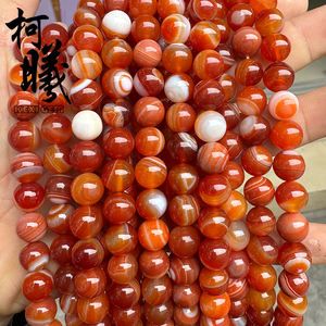 ลูกปัดอาเกตสีแดงธรรมชาติแบบขายส่ง ขนาด 4 มม.-14 มม. รูปทรงกลมเรียบ ลูกปัดอาเกตสีแดงธรรมชาติแบบหลวมสำหรับทำเครื่องประดับ - Product Image 6