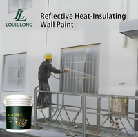 Revêtement liquide isolant thermique extérieur imperméable et réfléchissant en acrylique pour économie d'énergie, idéal pour les murs de bâtiments