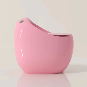 批发现代风格卫浴工厂浴室造型彩色一体式套装蛋形彩色马桶 - Product Image 5