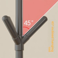 Porte-manteau et porte-chapeaux sur pied en plastique, style minimaliste, en forme d'arbre, assemblé, pour chambre et entrée, base de 50 cm, hauteur de 160 cm, idéal pour le dropshipping