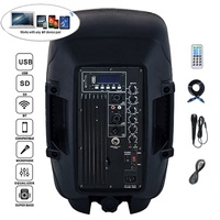 Sistema de Altavoces PA de 800 W y 2 Vías con 2 Altavoces de 8", Audio Profesional, Bluetooth TWS, Conjunto Activo y Pasivo para Fiestas, Incluye 2 Soportes y Micrófono Bocina