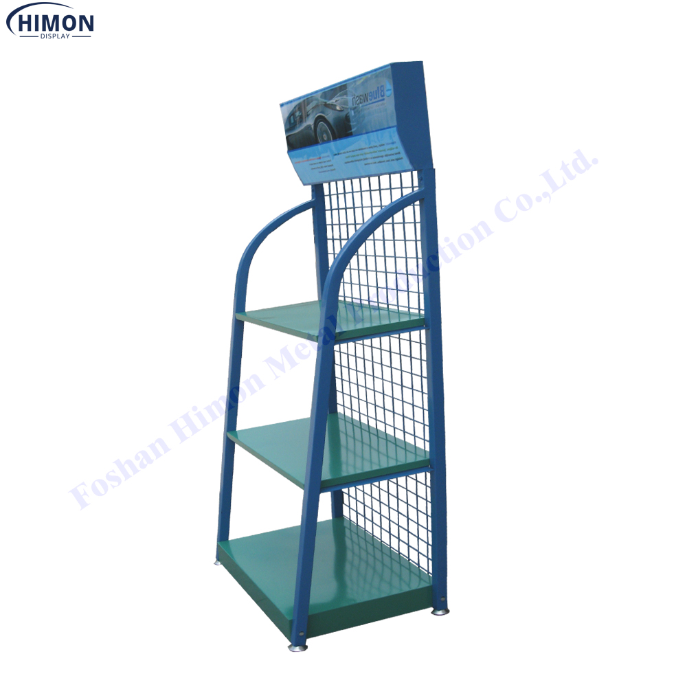 lubricant display stand floor standing with branding