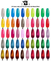 BOZLIN OEM marque privée gelée métal argent Chrome liquide miroir vernis à ongles gelée métallique Gel vernis pour Nail Art