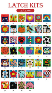 Chốt móc Thảm Bộ dụng cụ tự làm Crochet sợi thảm Hooking Craft Kit với màu sắc in sẵn mẫu thiết kế chốt móc sơn Kit - Product Image 2