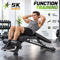 Banc de musculation multifonctionnel réglable SK-B33, équipement de musculation multi-entraînements, équipement de salle de sport commercial, entraînement de force pour club de fitness