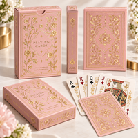 Jeu de cartes de luxe personnalisé et écologique, jeu de poker avec estampage à chaud doré, boîte gaufrée, marque privée, jeu de cartes familial
