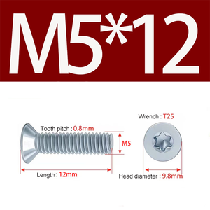 Thép không gỉ mạ kẽm mận Đầu chìm vít fastenere csk <span class=keywords><strong>Torx</strong></span> <span class=keywords><strong>Pin</strong></span> an ninh tấm kim loại vít - Product Image 5