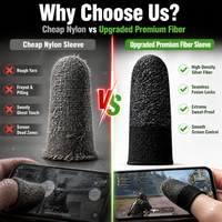 Gants tactiles anti-transpiration avec logo personnalisé, manchons conducteurs ultra-fins sans couture de 0,2 mm pour PUBG Mobile FPS MOBA