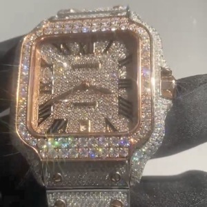2024年新作 ブリンブリン VVS モアッサナイト ダイヤモンド ウォッチ メンズ ヒップホップ トップブランド ラグジュアリー アイスアウト 腕時計 ダイヤモンドテスター合格 - Product Image 5