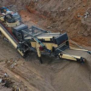 China 100-200tph Tragbare mobile Zerkleinerung anlage Mobiler Kegel brecher mit Förderer Preis - Product Image 5