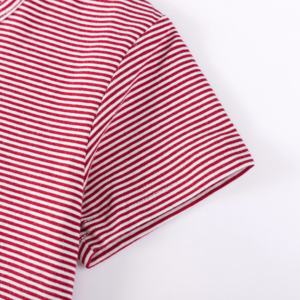 Vestito Estivo per Bambine con Applicazione di Cucciolo, Lavorato a Maglia, a Righe Rosse e Bianche, Lunghezza al Ginocchio, 2-7 Anni, Supporto per Ordini all'Ingrosso OEM/ODM - Product Image 6