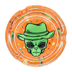 Cenicero de cristal personalizado al por mayor 85mm logotipo personalizado accesorios para fumar - Product Image 3