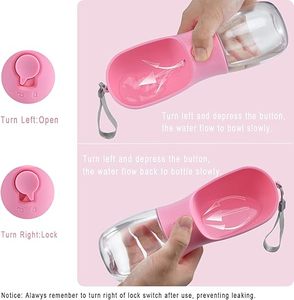 ขวดน้ำและภาชนะใส่อาหารสุนัขแบบพกพา 2-in-1 ป้องกันการรั่วซึม สำหรับเดินทาง พกพาสะดวก เหมาะสำหรับการเดินและเดินป่า ปลอดสาร BPA ทนความร้อนสูง - Product Image 5