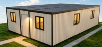 Maison conteneur extensible de 30 pieds à toit plat, maisons préfabriquées, maisons amovibles avec design personnalisé