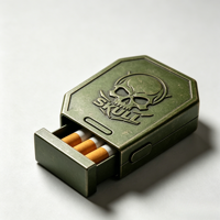 Mini boîte à cigarettes portable en métal pour rangement de poche, personnalisable avec logo, pour bijoux, montres, cadeaux, usinée CNC