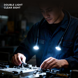 Endüstriyel su geçirmez 360 derece esnek <span class=keywords><strong>3</strong></span> LED manyetik pikap çalışma ışığı gece çalışması ve okuma için taşınabilir LED boyun ışık - Product Image 4