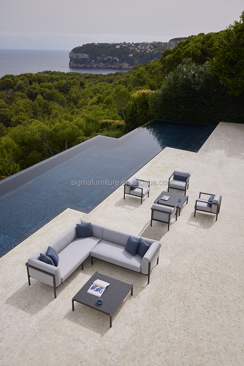 Nordic Style New Arrival Furniture Patio Outdoor Living Room Modular Sectional Sofa Set Garden Sets