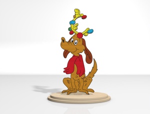 OEM ODM Décoration de table de Noël vert anime avec personnage, motif Whoville, ensemble de fichiers de découpe laser superposés pour affichage de Noël - Product Image 4