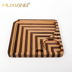 MUXIANG Wooden Cigarette Tray Square Eco-Friendly Tobacco Rolling Tray - Product Image 1