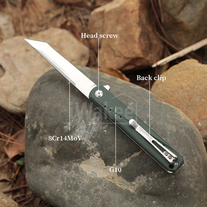 Lưỡi thép không gỉ màu xanh lá cây mỏng G10 túi gấp chiến thuật dao - Product Image 3