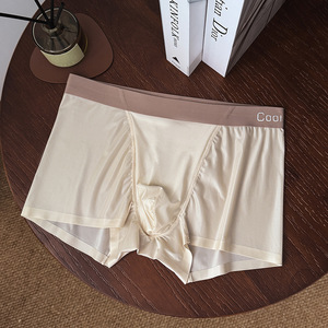 Calzoncillos Bóxer Ultrafinos de Seda de Morera para Hombre, Antibacterianos, Transpirables, Invisibles, Brillantes, Satinados, Ligeros, de Lujo, de Secado Rápido - Product Image 6