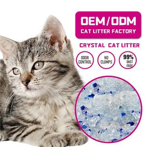Litière pour chat en gel de silice à prix réduit, litière cristalline, gel de silice haute pureté, non agglomérant, contrôle des odeurs, OEM ODM, directement de l'usine - Product Image 1