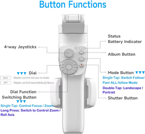 Estabilizador de Gimbal para Teléfono Inteligente de 3 Ejes FeiyuTech <span class=keywords><strong>Vimble</strong></span> 3SE, Seguimiento Facial, Control por Gestos, Plegable, Antivibración, BT - Product Image 2