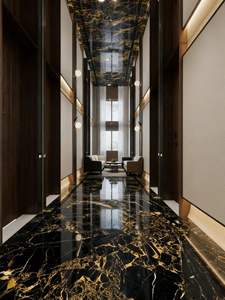 بلاط رخام أثينا نيرو بورتورو اليوناني الفاخر - أنيق وفاخر بخطوط ذهبية لتزيين الفنادق والفلل الراقية - Product Image 5