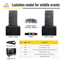 HDL20-A Enceintes Line Array Actives Professionnelles à Double Haut-Parleur de 10 Pouces, 4 Ohms, pour Système Audio DJ et Scène, Système Line Array Amplifié