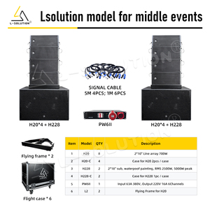 HDL20-A Diffusori Line Array Attivi a Due Vie con Doppio Woofer da 10 Pollici, 4 Ohm, Sistema Audio Professionale Amplificato per DJ e Palcoscenico - Product Image 4