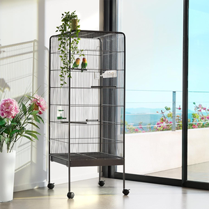 Moderna bella casa ornamentale pieghevole per animali domestici Multi-strato rete in alluminio zincato gabbia per uccelli in legno per pappagalli animali domestici - Product Image 3