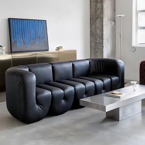 Canapé en cuir véritable vintage Rising Swiss Direct Row, canapé combiné modulaire de <span class=keywords><strong>magasin</strong></span> de vêtements créatifs de personnalité de créateur - Product Image 3