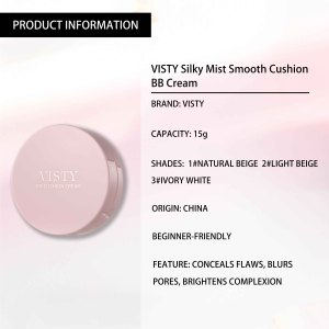 VISTY 2026 Nouvelle Crème <span class=keywords><strong>BB</strong></span> Coussin d'Air Éclaircissante 3 Couleurs 15g - Formule Miel Nourrissante pour la Peau Couvrance Totale pour Vente en Gros - Product Image 2