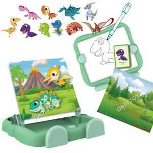 Tablero de escritura de plástico educativo para niños, juguete de pintura para niños, tablero de dibujo magnético creativo - Product Image 2