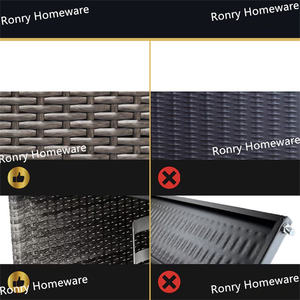 Siyah açık hasır veranda masası ile propan gaz ateş çukuru rüzgar Guard Lava kayalar kapak - Product Image 3