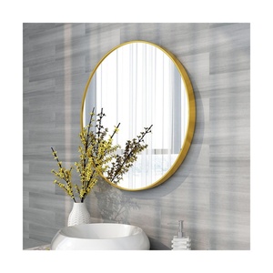 Meilleures ventes, décoration de maison moderne et luxueuse, miroir mural rond avec cadre doré et noir pour chambre à coucher, salle de bain - Product Image 5