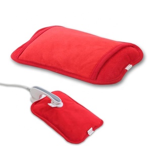 Bouteille d'eau chaude électrique rechargeable avec housse en flanelle douce - Product Image 1