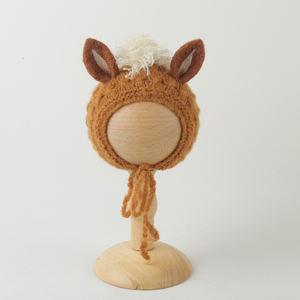 Ensemble <span class=keywords><strong>bonnet</strong></span> elfe en mohair tricoté pour nouveau-né, <span class=keywords><strong>bonnet</strong></span> pixie au crochet, barboteuse, chapeau de cheval pour séance photo, accessoires de photographie - Product Image 3