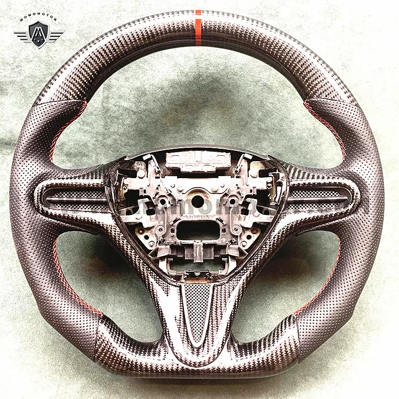 سباق السيارات عجلة توجيه سيارة لهوندا فيت GE8 مخصص ألياف الكربون عجلة القيادة