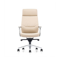 Chaise de bureau professionnelle en cuir avec assise rembourrée confortable pour postes de travail d'entreprise